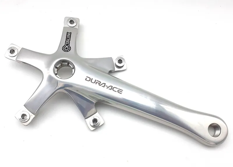 Shimano Dura-Ace 7701 Octalink 172.5mm Crank Arms in Silver NOS Missing Rings